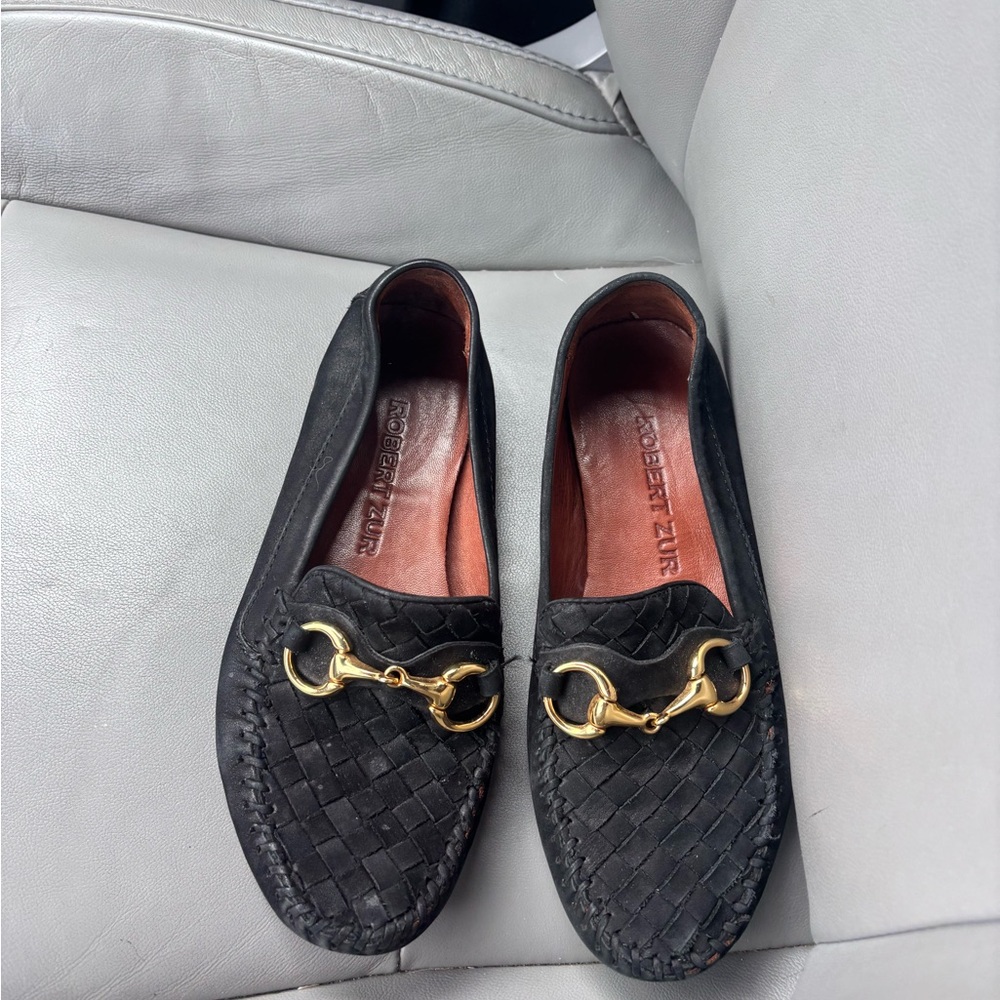 Robert Zur PERLATA LOAFER BLACK CASHMERE SUEDE